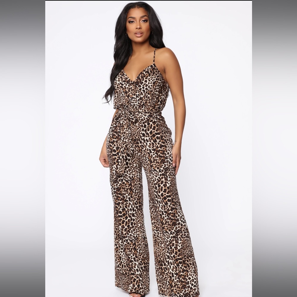 Fashion Nova The Chase Printed Jumpsuit - Leopard
